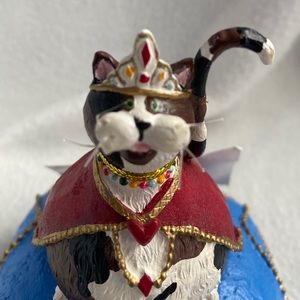 Kathy Hatch Collection Royalty Crowned Cat Pillow Trinket Jewelry Box Holder